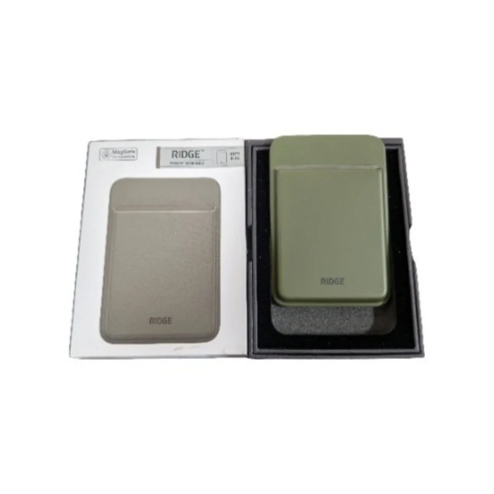 Pp3U‎ The Ridge Wallet Magsafe Cardholder Magnetic - Matte Olive Gently Used